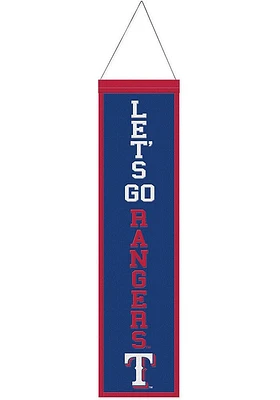 Texas Rangers 8x32 Slogan Banner - Blue