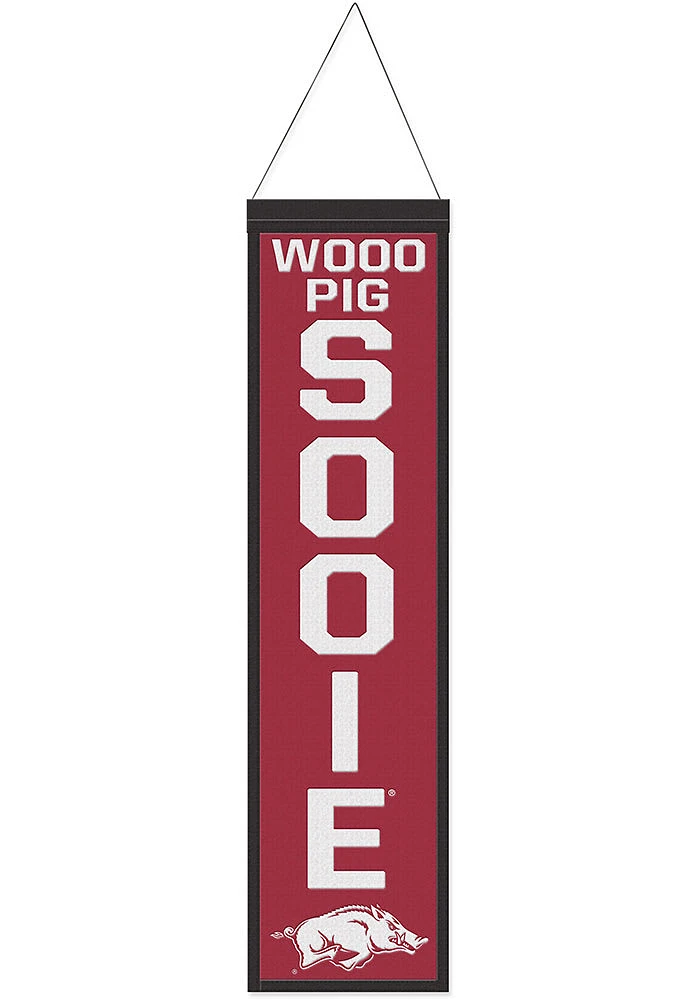 Arkansas Razorbacks 8x32 Slogan Banner - Red