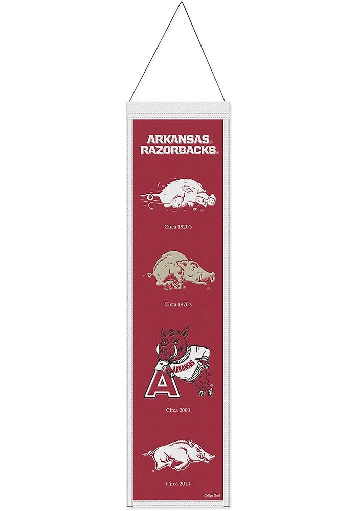 Arkansas Razorbacks 8x32 Evolution Banner - Red