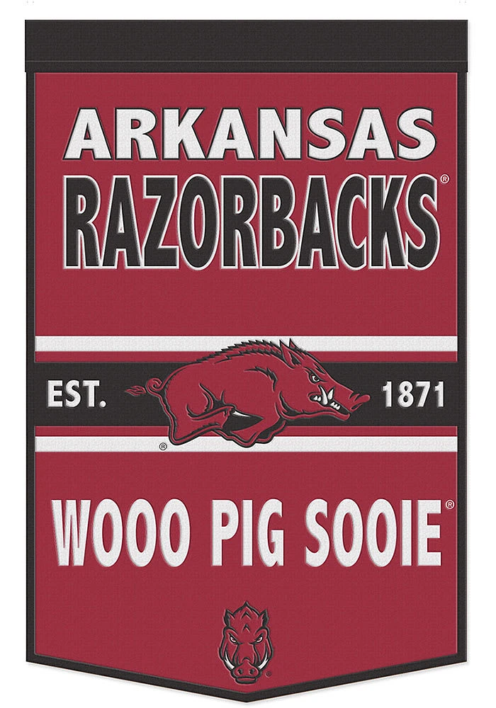 Arkansas Razorbacks 24x38 Slogan Banner - Red