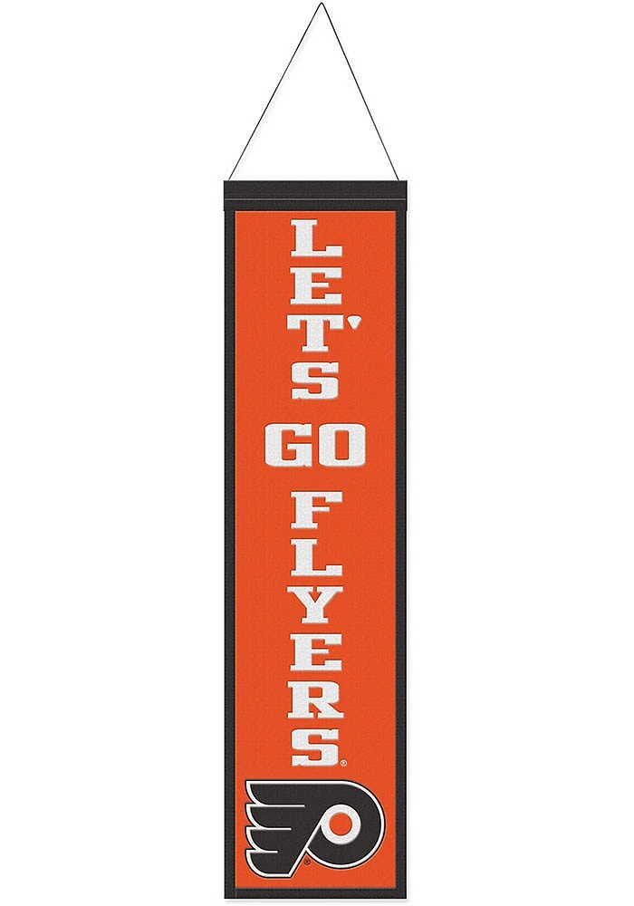Philadelphia Flyers 8x32 Slogan Banner - Orange