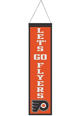 Philadelphia Flyers 8x32 Slogan Banner - Orange