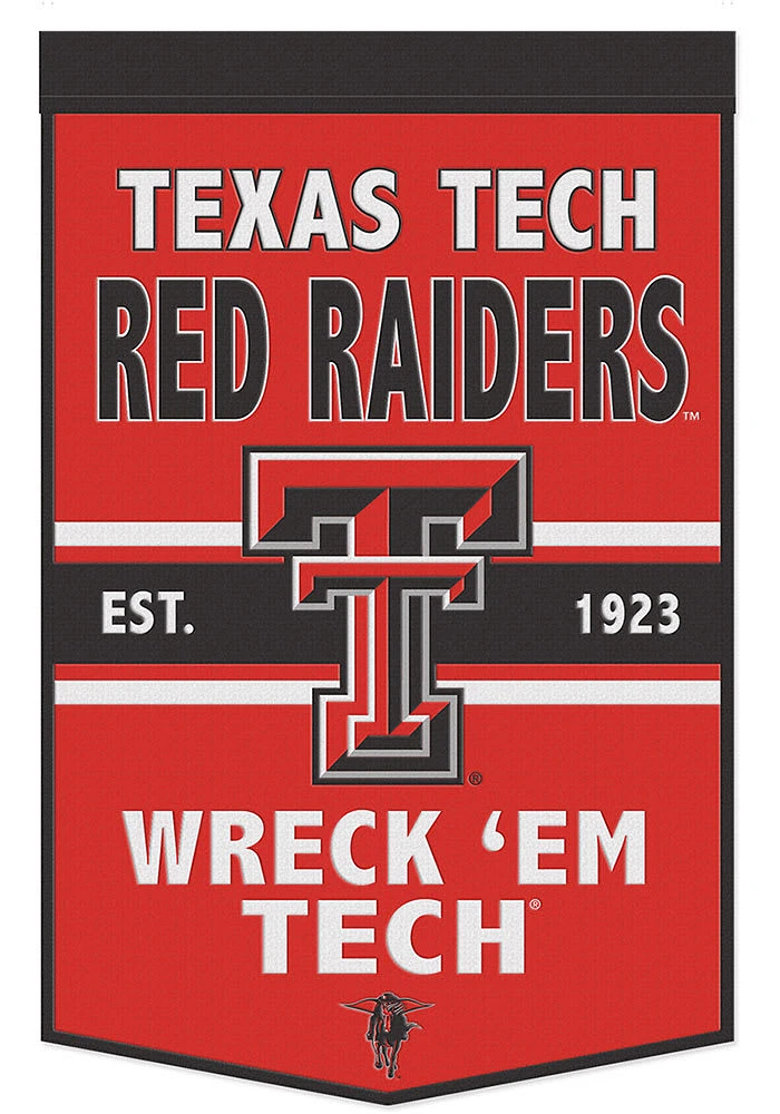 Texas Tech Red Raiders 24x38 Slogan Banner - Black