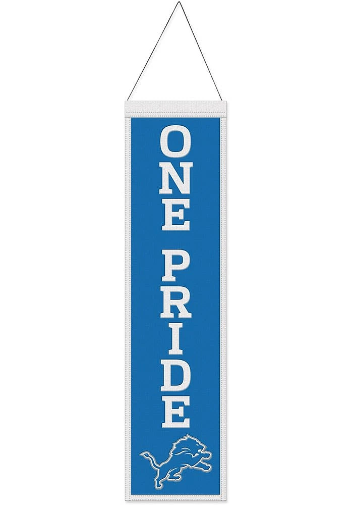 Detroit Lions 8x32 Slogan Banner - Blue