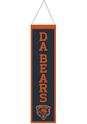 Chicago Bears 8x32 Slogan Banner - Navy Blue