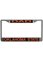 Oklahoma State Cowboys dad License Plate Frame - Orange