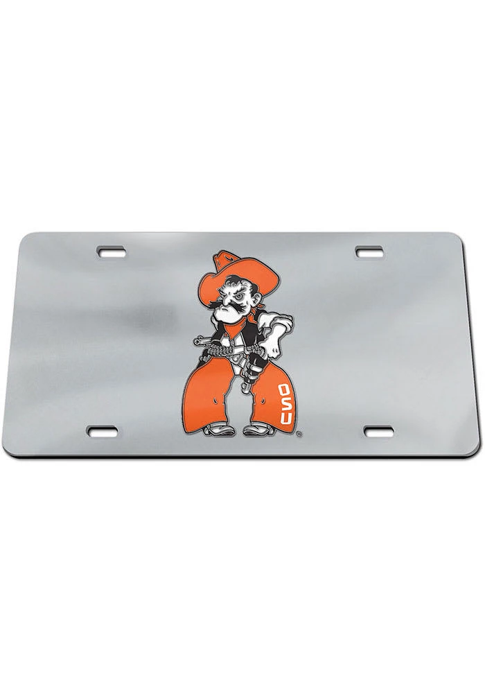 Oklahoma State Cowboys Black Pistol Pete Car Accessory License Plate