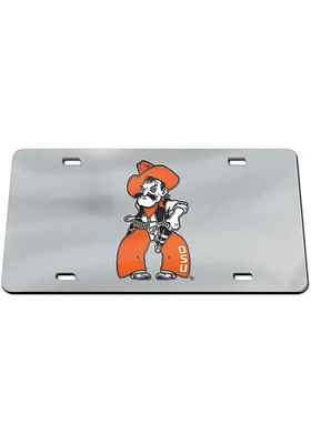 Oklahoma State Cowboys Black Pistol Pete Car Accessory License Plate