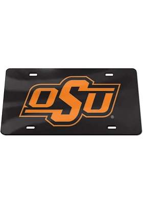 Oklahoma State Cowboys Black orange on black Car Accessory License Plate