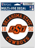 Oklahoma State Cowboys patch Auto Decal - Orange