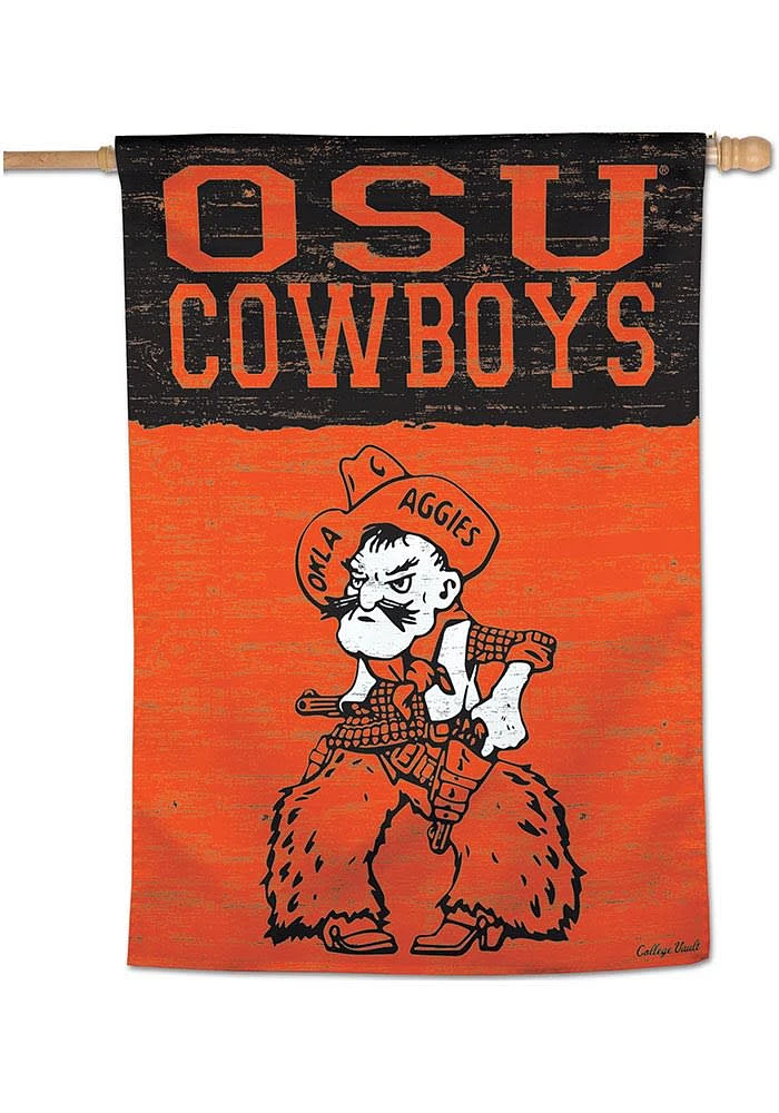Oklahoma State Cowboys vault 28x40 Banner - Orange