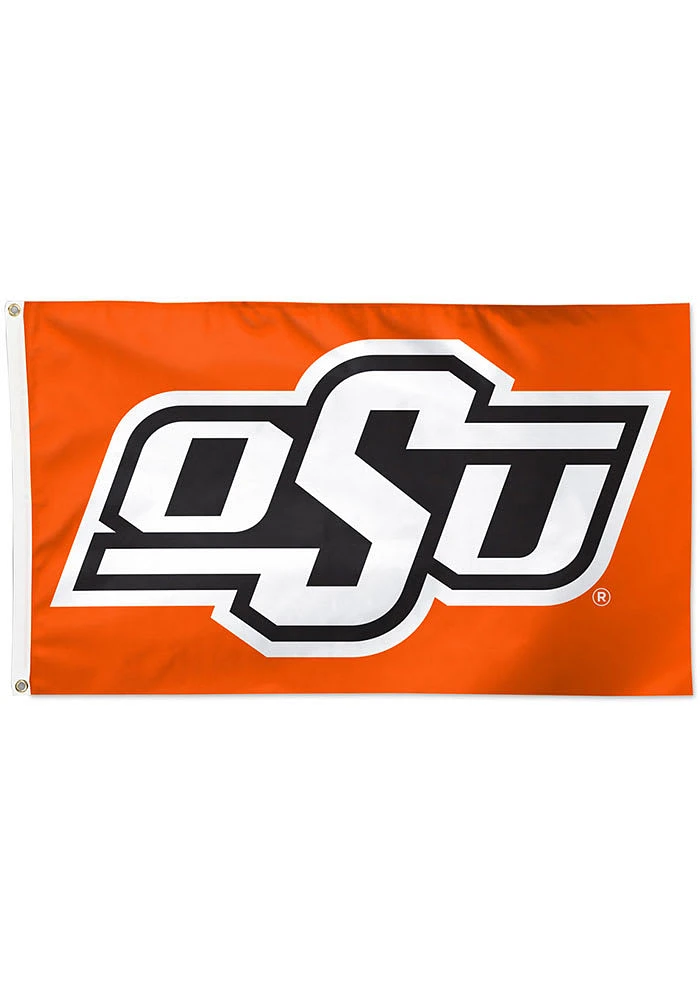 Oklahoma State Cowboys orange Orange Silk Screen Grommet Flag - Orange