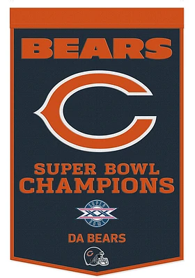 Chicago Bears 24x38 Celebration Banner - Navy Blue