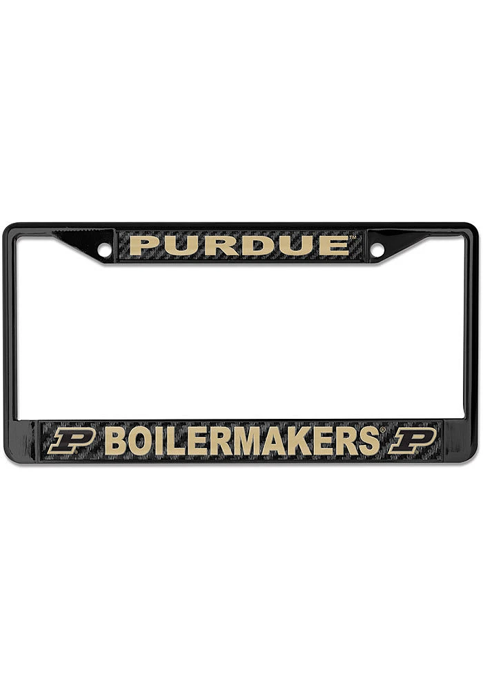 Purdue Boilermakers Black License Plate Frame - Black