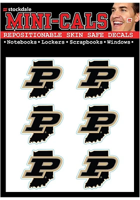 Purdue Boilermakers 6pk State Shape Tattoo