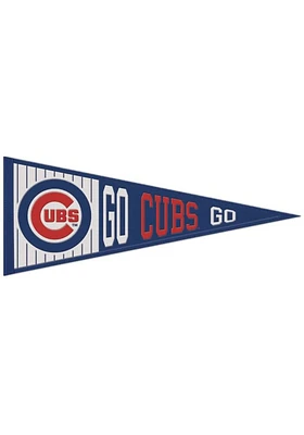 Chicago Cubs 13x32 Slogan Pennant - Blue