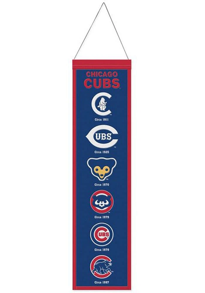 Chicago Cubs 8x32 Evolution Banner - Blue