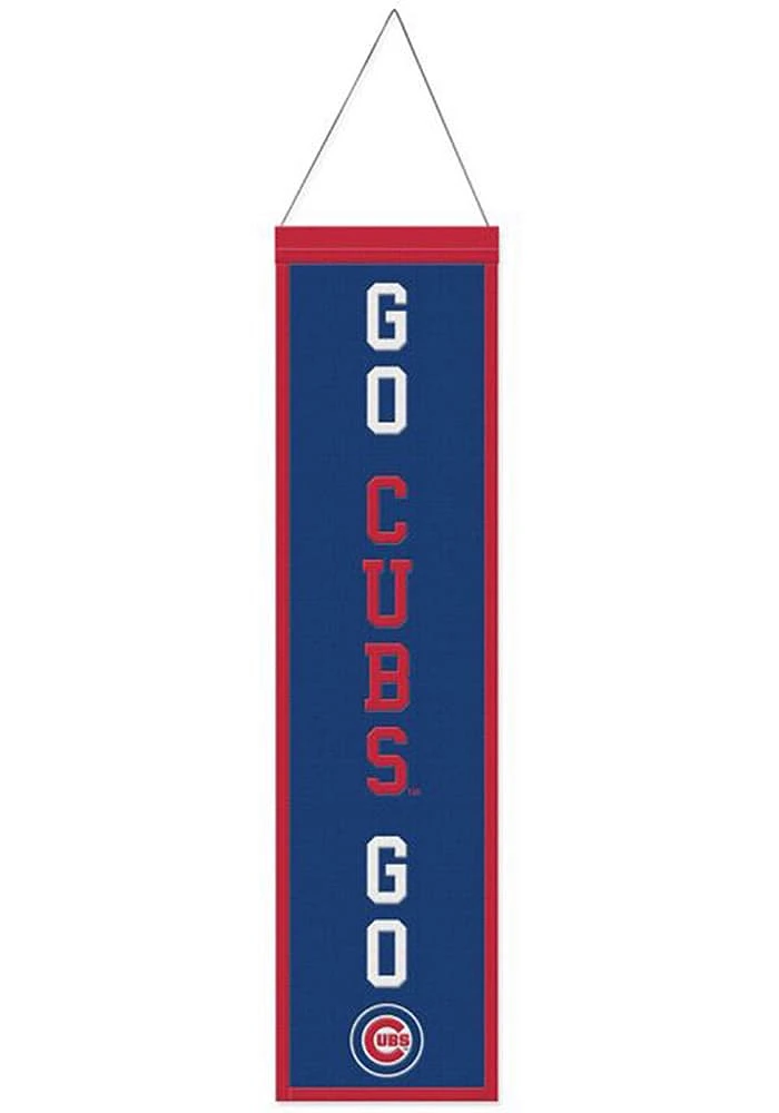 Chicago Cubs 8x32 Slogan Banner - Blue