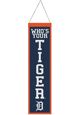 Detroit Tigers 8x32 Slogan Banner - Navy Blue
