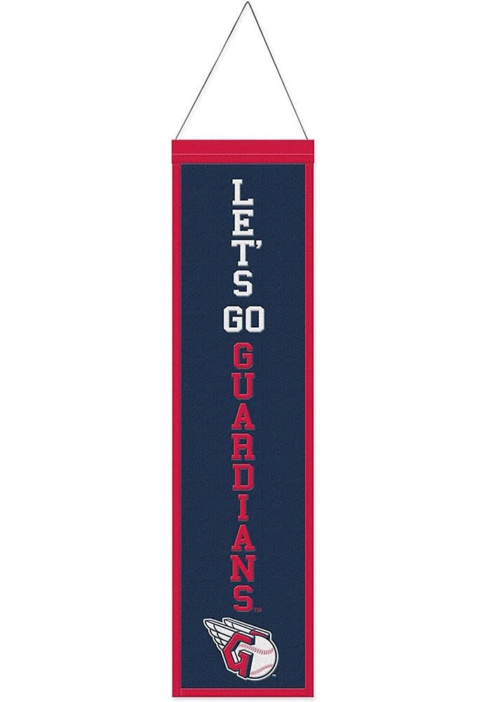 Cleveland Guardians 8x32 Slogan Banner - Navy Blue
