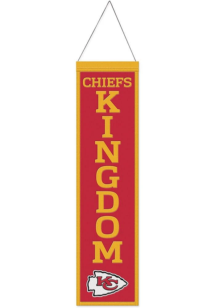 Kansas City Chiefs 8x32 Slogan Banner - Red