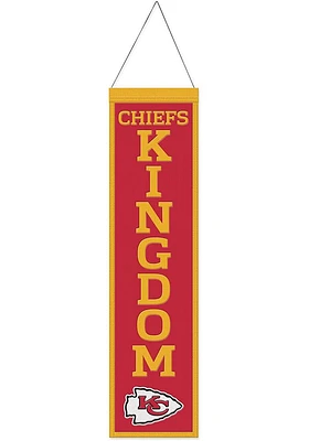 Kansas City Chiefs 8x32 Slogan Banner - Red