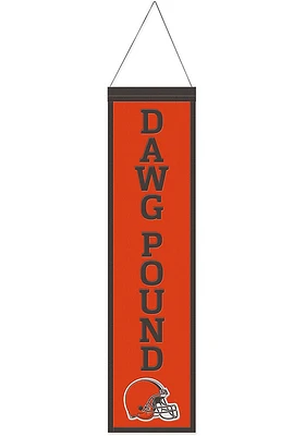 Cleveland Browns 8x32 Slogan Banner - Orange
