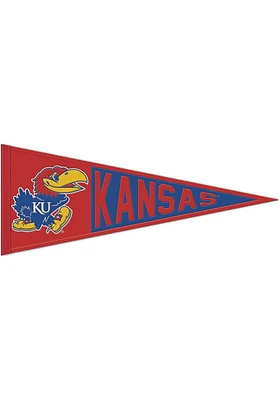 Kansas Jayhawks 13x32 Primary Logo Pennant - Blue