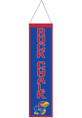 Kansas Jayhawks 8x32 Slogan Banner - Blue