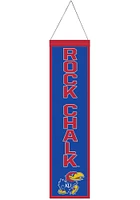 Kansas Jayhawks 8x32 Slogan Banner - Blue