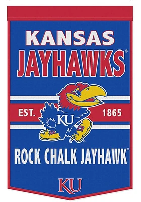 Kansas Jayhawks 24x38 Slogan Banner - Blue