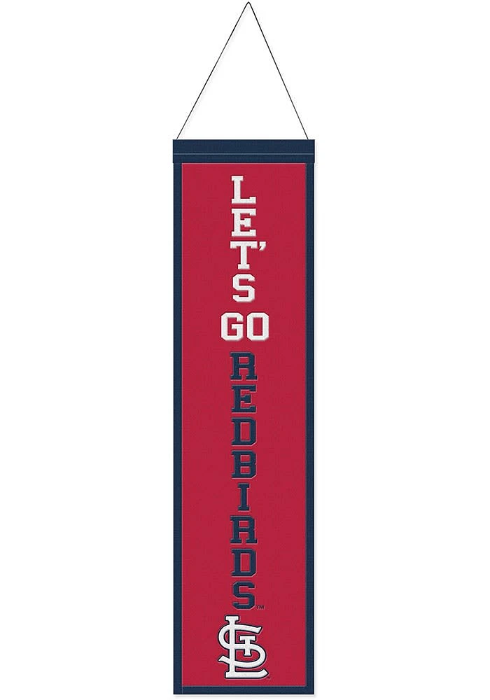 St Louis Cardinals 8x32 Slogan Banner - Red