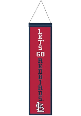 St Louis Cardinals 8x32 Slogan Banner - Red