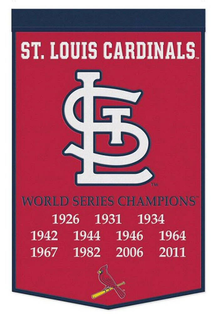 St Louis Cardinals 24x38 Champion Banner - Red