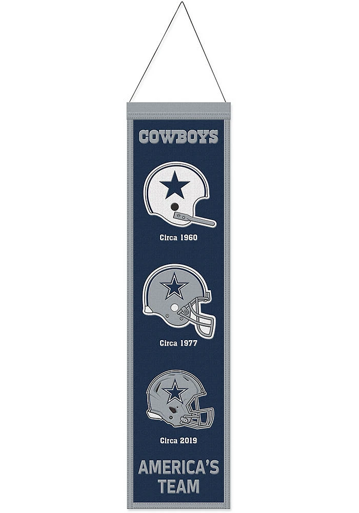 Dallas Cowboys 8x32 Evolution Banner - Navy Blue