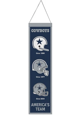 Dallas Cowboys 8x32 Evolution Banner - Navy Blue
