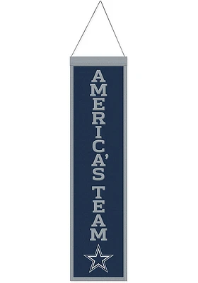 Dallas Cowboys 8x32 Slogan Banner - Navy Blue