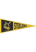 Pittsburgh Steelers 13x32 Retro Pennant - Black