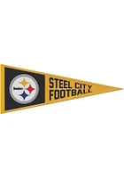 Pittsburgh Steelers 13x32 Slogan Pennant - Black
