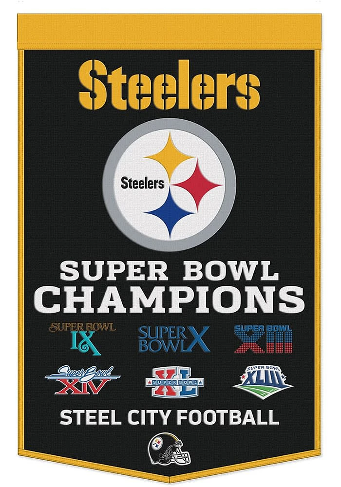Pittsburgh Steelers 24x38 Celebration Banner - Black