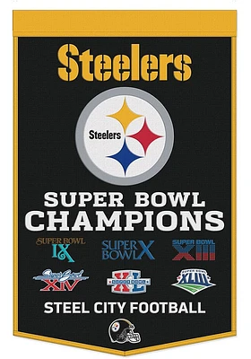 Pittsburgh Steelers 24x38 Celebration Banner - Black