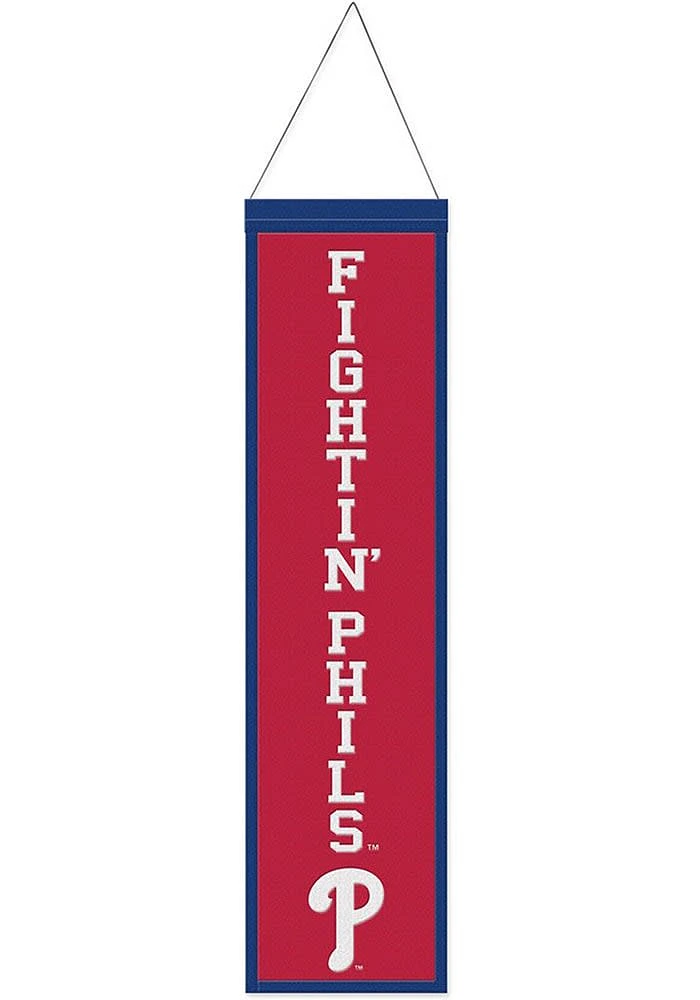 Philadelphia Phillies 8x32 Slogan Banner - Red