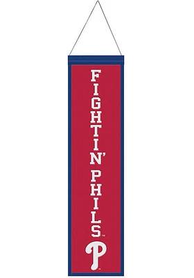 Philadelphia Phillies 8x32 Slogan Banner - Red