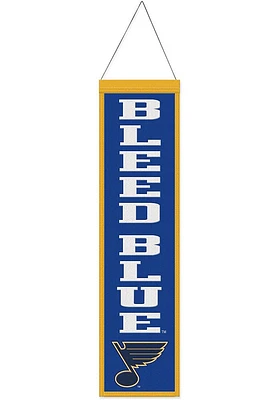 St Louis Blues 8x32 Slogan Banner - Blue