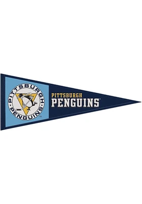Pittsburgh Penguins 13x32 Retro Pennant - Black