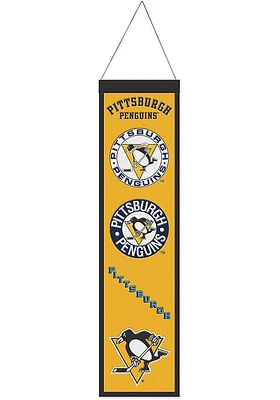 Pittsburgh Penguins 8x32 Evolution Banner - Black
