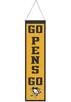 Pittsburgh Penguins 8x32 Slogan Banner - Black