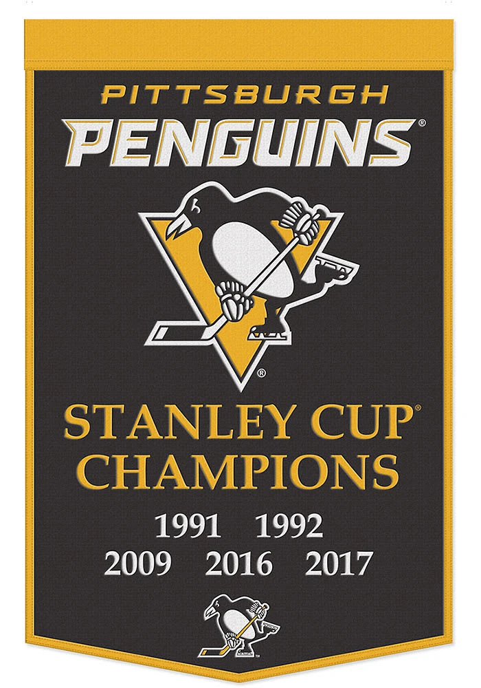 Pittsburgh Penguins 24x38 Celebration Banner - Black