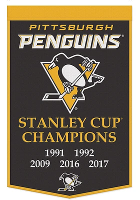 Pittsburgh Penguins 24x38 Celebration Banner - Black