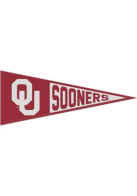 Oklahoma Sooners 13x32 Primary Logo Pennant - Red